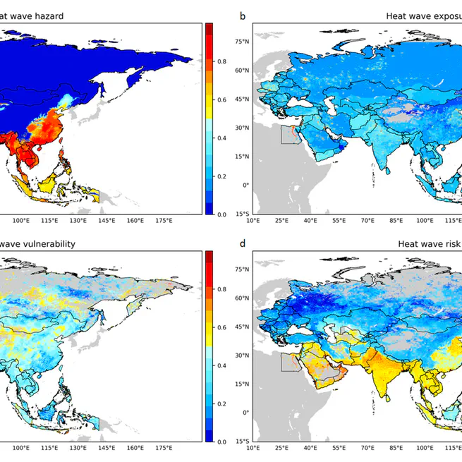 Spatiotemporal Distribution and Risk Assessment of Heat Waves Based on Apparent Temperature in the One Belt and One Road Region